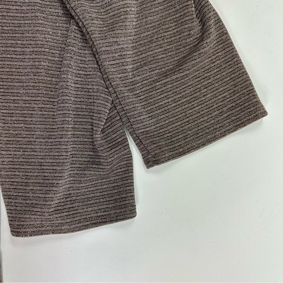 NWOT Chicos Travelers Liquid Knit Open Front Cardigan Sz XL Brown Shimmer - Picture 7 of 7